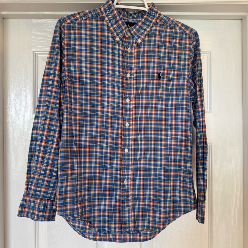 Ralph Lauren Plaid Shirt Lg multicolor button up